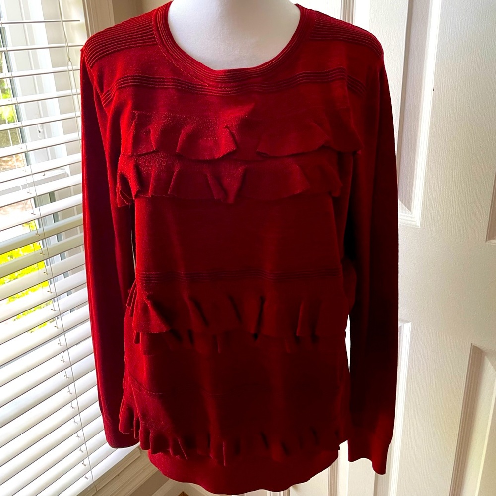 Diane von Furstenberg / Size S / 40% Merino Wool / Beautiful Red Color / NWOT